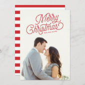 Joyeux Noël Script Carte photo de vacances (Devant / Derrière)