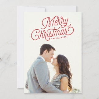 Joyeux Noël Script Carte photo de vacances