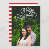 Joyeux Noël Script Carte photo de vacances (Devant / Derrière)