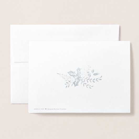 Joyeux Noël Script Design Carte de vacances (Derrière avec enveloppe)