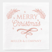 Joyeux Noël Script Entreprise Nom personnalisé (Recto)