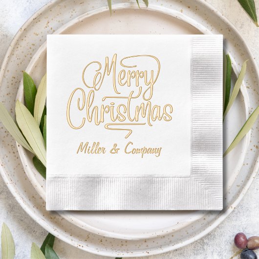 Joyeux Noël Script Entreprise Nom personnalisé