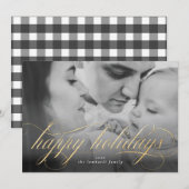 Joyeux Noël Script Photo Carte de Noël (Devant / Derrière)