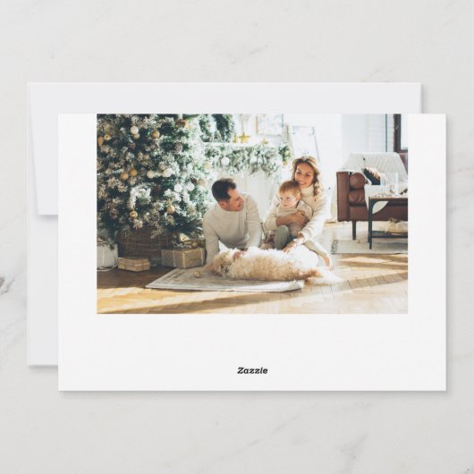 Joyeux Noël Script photo Carte de vacances (Dos)