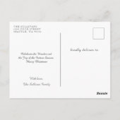 Joyeux Noël Script Photo Carte postale (Dos)