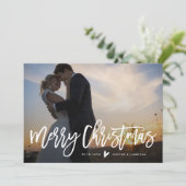 Joyeux Noël Script superposition Carte photo de va (Debout devant)