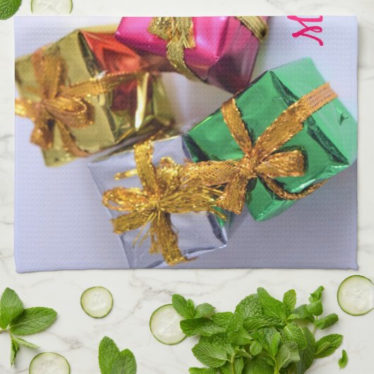 Joyeux Noël serviette de cuisine (Plié)