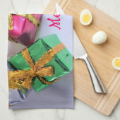 Joyeux Noël serviette de cuisine (Quart Plié)