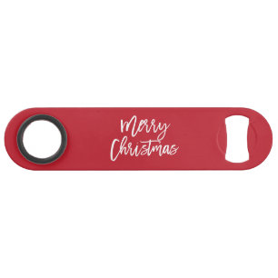 Joyeux Noël Simple Bouteille Rouge Ouverture