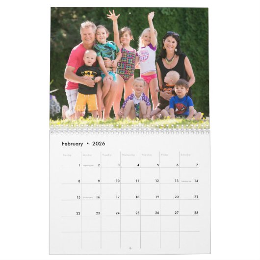 Joyeux Noël Simple Calendrier rouge (Feb 2026)
