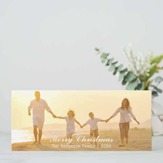 Joyeux Noël simple - Carte de Noël 4x8 (Debout devant)