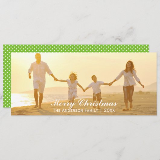 Joyeux Noël simple - Carte de Noël 4x8 (Devant / Derrière)