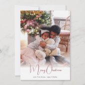 Joyeux Noël Simple Carte photo moderne (Devant)