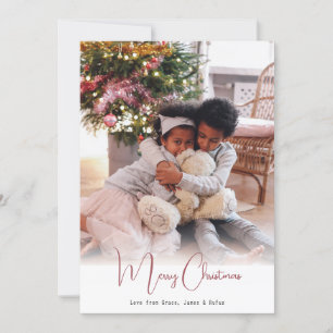Joyeux Noël Simple Carte photo moderne
