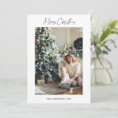 Joyeux Noël simple Carte photo Motif personnalisé (Debout devant)