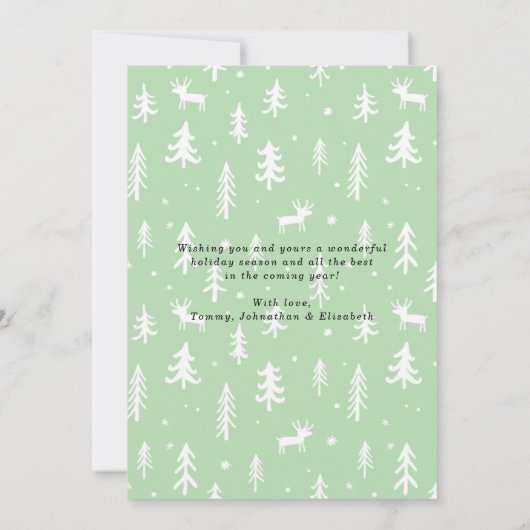 Joyeux Noël simple Carte photo Motif personnalisé (Dos)