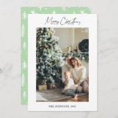 Joyeux Noël simple Carte photo Motif personnalisé (Devant / Derrière)