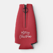 Joyeux Noël simple Glacière de bouteille rouge (Dos)