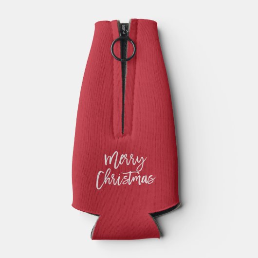 Joyeux Noël simple Glacière de bouteille rouge (Dos)