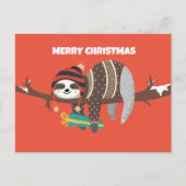 Joyeux Noël Sloth carte postale (Devant)