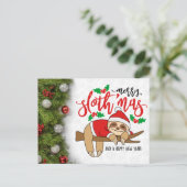 Joyeux Noël Sloth Carte postale (Debout devant)