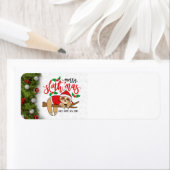 Joyeux Noël Sloth Étiquette de vacances (En situation)