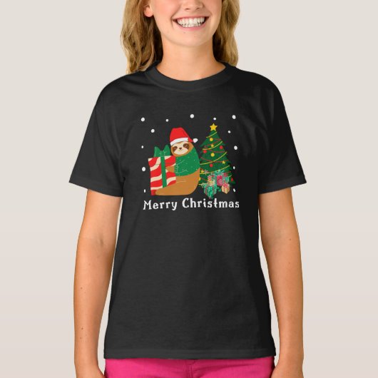 Joyeux Noël Sloth Noël T-shirt (Devant)