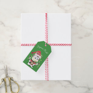 Joyeux Noël Snowbell cadeau label Cadeaulabel