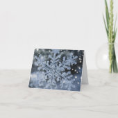 Joyeux Noël Snowflake Carte de voeux pliée (Dos)