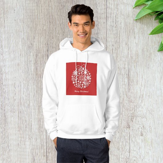 Joyeux Noël Snowflake Mens Sweat - shirt à capuche