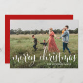 Joyeux Noël | Snowflakes Carte photo de vacances (Devant / Derrière)