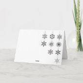 Joyeux Noël Snowflakes Carte pliée (Dos)