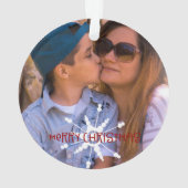 Joyeux Noël Snowflakes Script Maman Photo (dos)