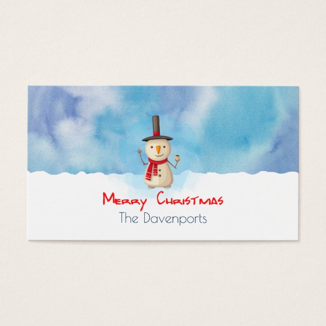 Joyeux Noël Snowman Agitant Et Souriant (Devant)