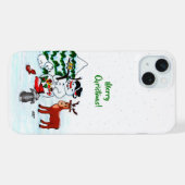 Joyeux Noël ! Snowman avec amis (Verso Horizontal)