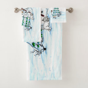 Joyeux Noël ! Snowman avec chat et chiot