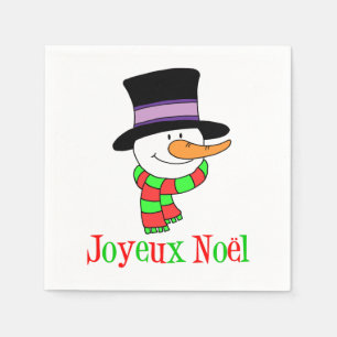 Joyeux Noel Snowman, Frans kerstcadeau Servet