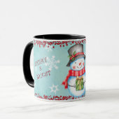 Joyeux Noël Snowman Kids Mug (Devant gauche)