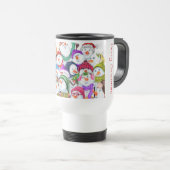 Joyeux Noël Snowman Party Travel Mug (Devant droit)