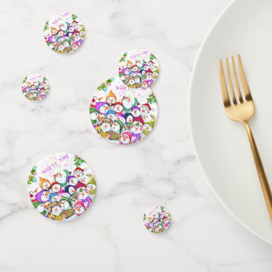 Joyeux Noël Snowmans Party Confetti (Groupe)