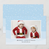 Joyeux Noël Snowy Carte photo pour les fêtes (Devant / Derrière)