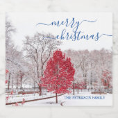 Joyeux Noël Sparkling Étiquettes bouteille de vin (Étiquettes simples)