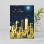 Joyeux Noël Star Ajouter Photo Foil Carte de vacan (Debout devant)