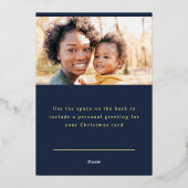 Joyeux Noël Star Ajouter Photo Foil Carte de vacan (Verso)