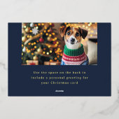 Joyeux Noël Star Ajouter Photo Foil Carte de vacan (Verso)