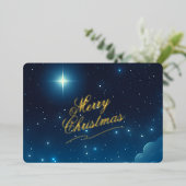 Joyeux Noël Star Foil Carte de vacances (Debout devant)