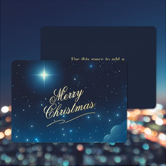 Joyeux Noël Star Foil Carte de vacances