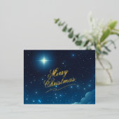 Joyeux Noël Star Foil Carte postale (Debout devant)