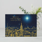 Joyeux Noël Star Photo Foil Carte de vacances (Debout devant)