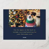 Joyeux Noël Star Photo Foil Carte de vacances (Verso)